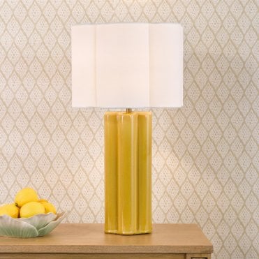 Fiyan Yellow Table Lamp C/W Shade
