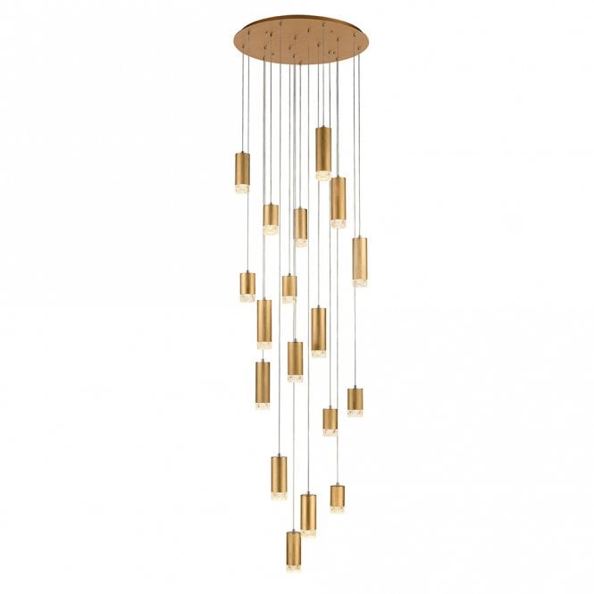 franklite Cordelia Brushed Gold Cluster Fitting