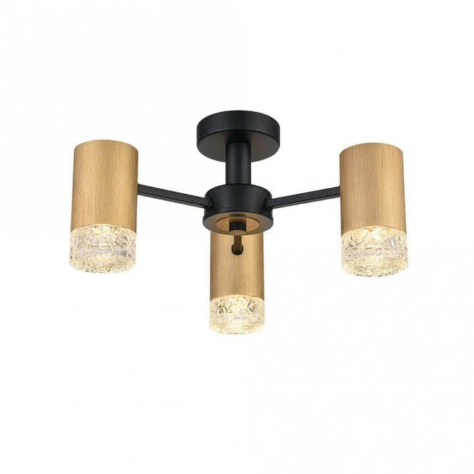 franklite Cordelia Brushed Gold Semi Flush Fitting