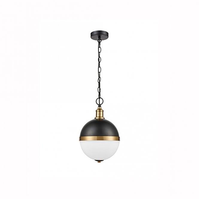 franklite Hemisphere Black & Gold Ceiling Pendant