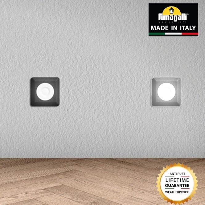 Fumagalli Aldo (5cm) Square 1.7W Walkover or Recessed Wall Light