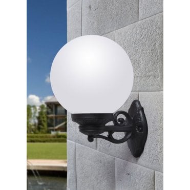 Bisso Globe E27 Black Wall Light