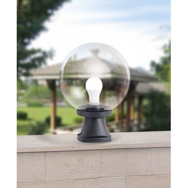 Disma Post Top Light with Clear Globe