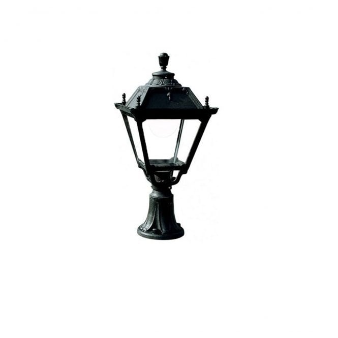 Fumagalli Lot Tobia 15W High Powered LED Black Post /Pillar Top Lantern