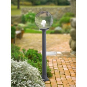Giaffa Clear Globe Post Light