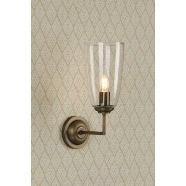 Houston Antique Brass Wall Light