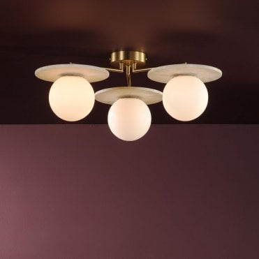 Inaya 3 Light Semi Flush Fitting