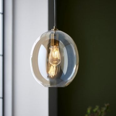Kelda Oval Champagne Glass Pendant