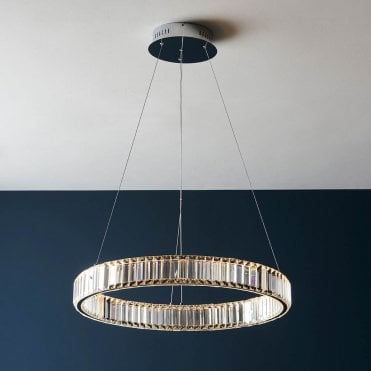 Laguna  Clear Crystal LED Linear Pendant