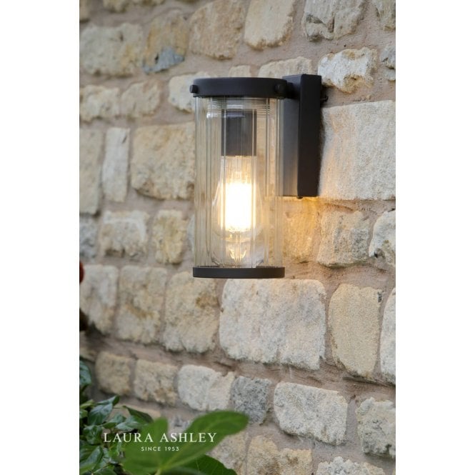Laura Ashley Arthur Outdoor Matt Black Wall Light IP44