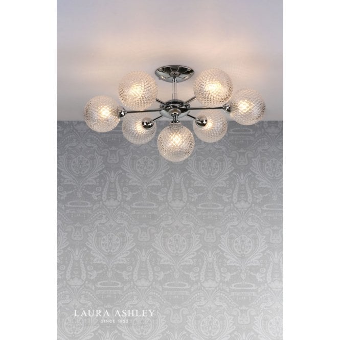 Laura Ashley Atherton 7 Light Semi Flush