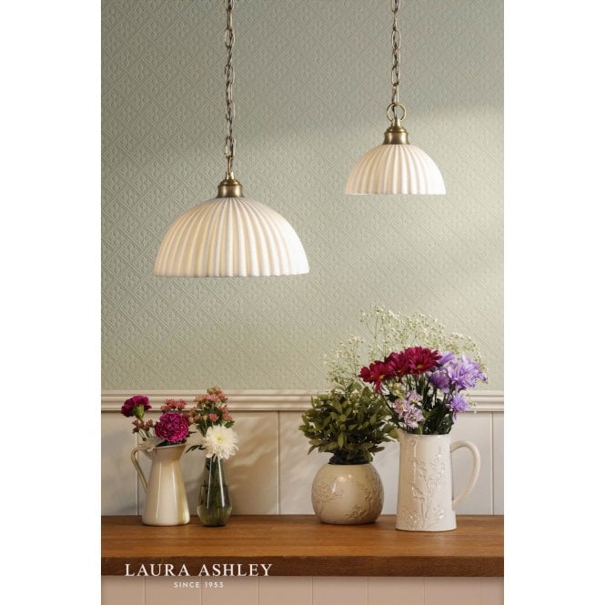 Laura Ashley Durford Single Pendant in Antique Brass