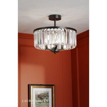 Elkwood 3 Light Semi Flush Fitting