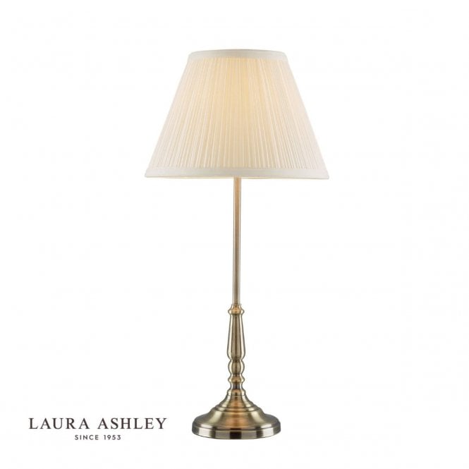 Laura Ashley Elliot Antique Brass Table Lamp C/W Ivory Shade