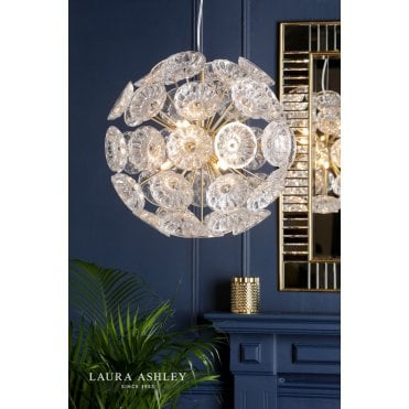 Elwick 6 Light Pendant in Antique Brass
