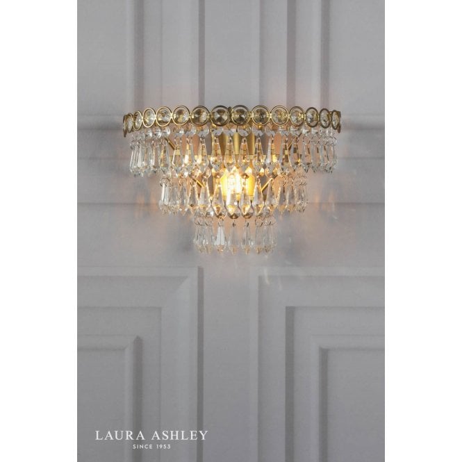 Laura Ashley Enid Faceted Glass Wall Light