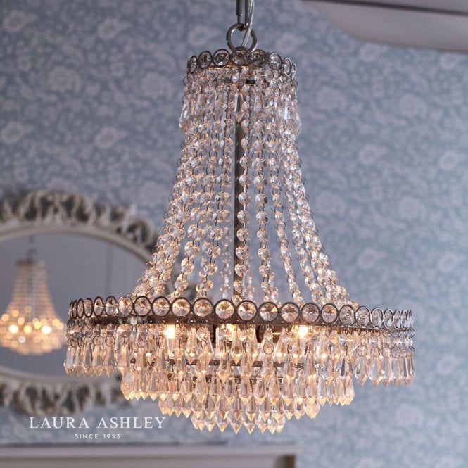 Laura Ashley Enid Polished Nickel Chandelier