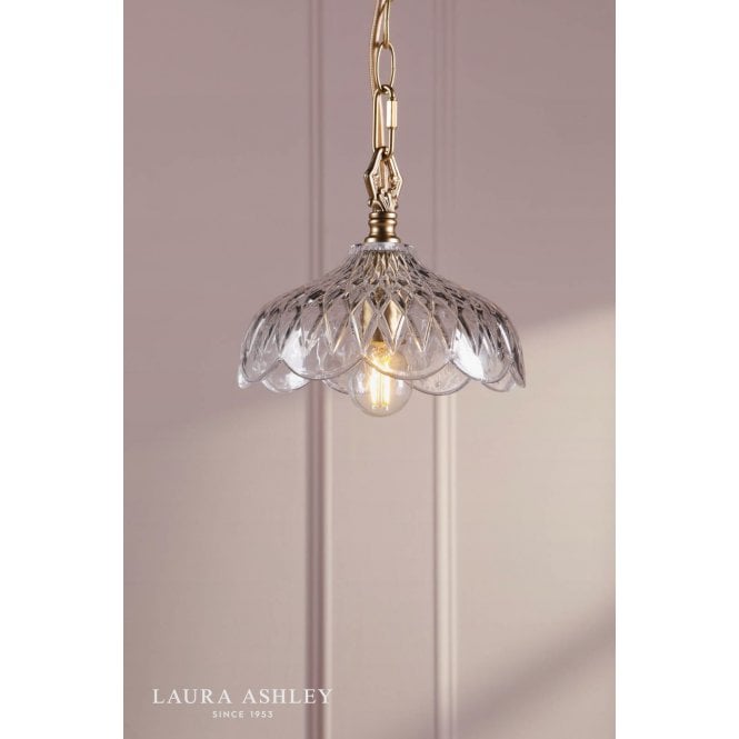 Laura Ashley Eversden Antique Brass Single Pendant