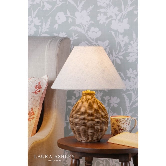 Laura Ashley Fernhill Antique Brown Table Lamp C/W Shade