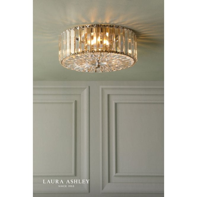 Laura Ashley Fernhurst 3 Light Crystal Flush Fitting