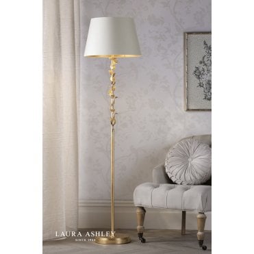 Halton Gold Leaf Floor Lamp C/W Shade
