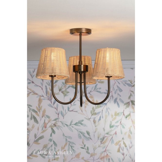Laura Ashley Hasfield Bronze Semi Flush Fitting