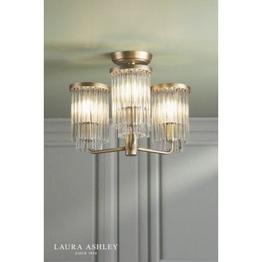 Hilcote Antique Brass Semi Flush Fitting