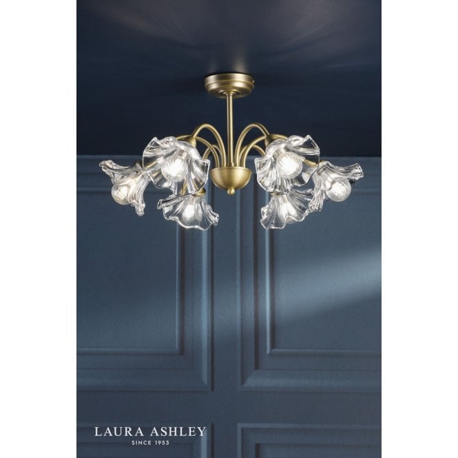 Laura Ashley Kerswell 6 Light Semi Flush Fitting