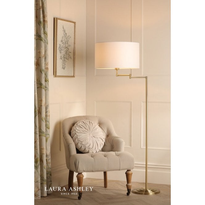 Laura Ashley Marlowe Swing Arm Floor Lamp C/W Shade