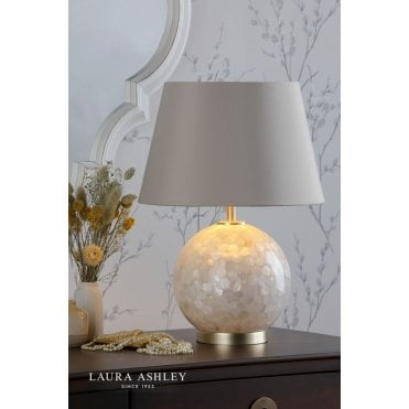 Mathern Cream Shell Table Lamp C/W Shade