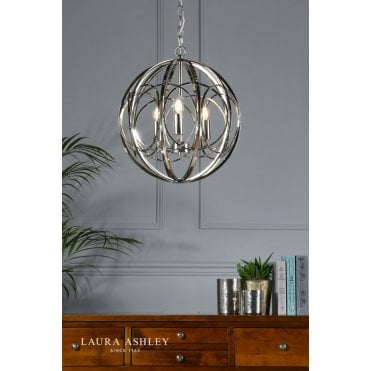 Orbital 3 Light Polished Nickel Pendant