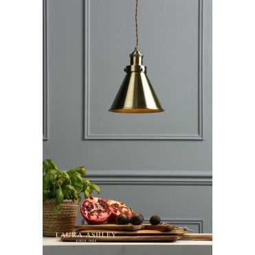 Rufus Antique Brass Single Pendant