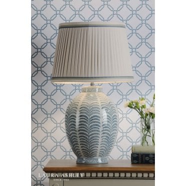 Stannard Blue Ceramic Table Lamp C/W Shade