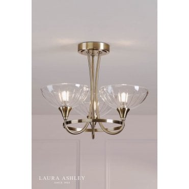 Wellham 3 Light Semi Flush Fitting