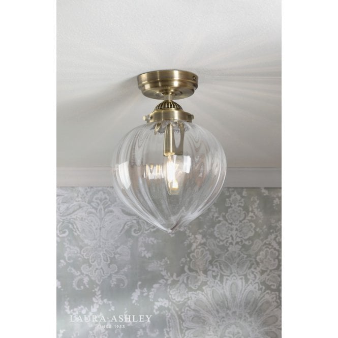 Laura Ashley Whitham Bathroom Semi Flush IP44