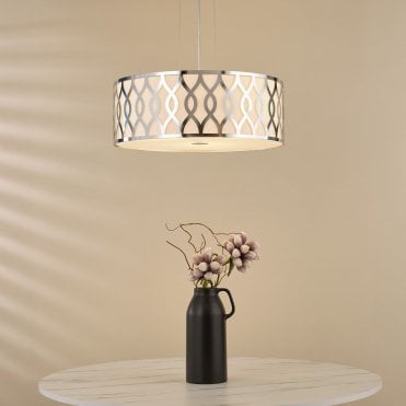 Locryn 4 Light Polished Chrome Pendant