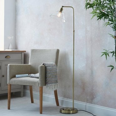 Lucy Floor Lamp C/W Glass Shade