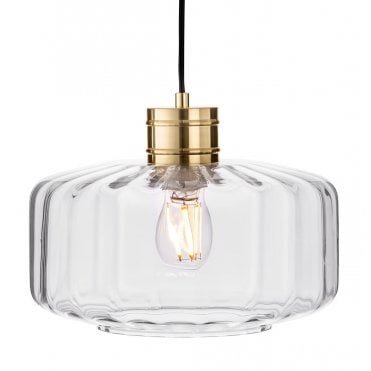 Madeira Brushed Brass Single Pendant