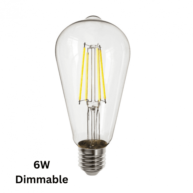 Magnalux 6W Clear Glass Dimmable E27 Squirrel Bulb
