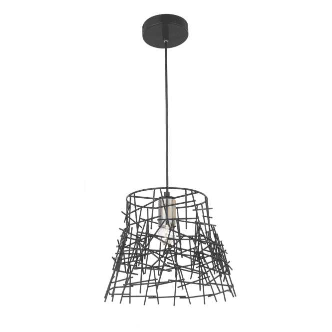 Magnalux Bambu Black Metal Pendant Antique Brass