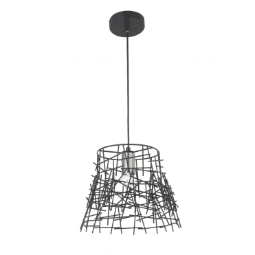 Bambu Black Metal Pendant Antique Brass