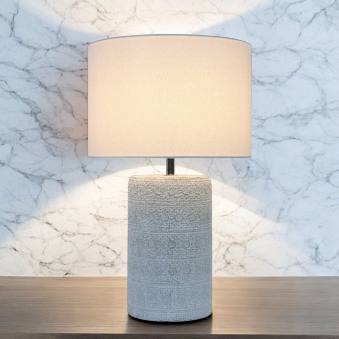 Magnalux Barkley Stone Table Lamp C/W Shade