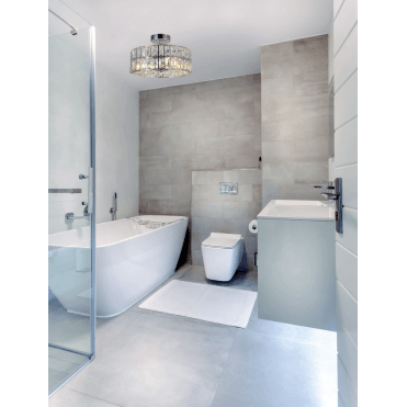 Haley Crystal Semi Flush