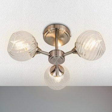 Mona Satin Chrome Semi Flush Fitting