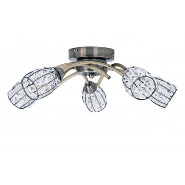 Roma 5 Light Semi Flush Ceiling Light