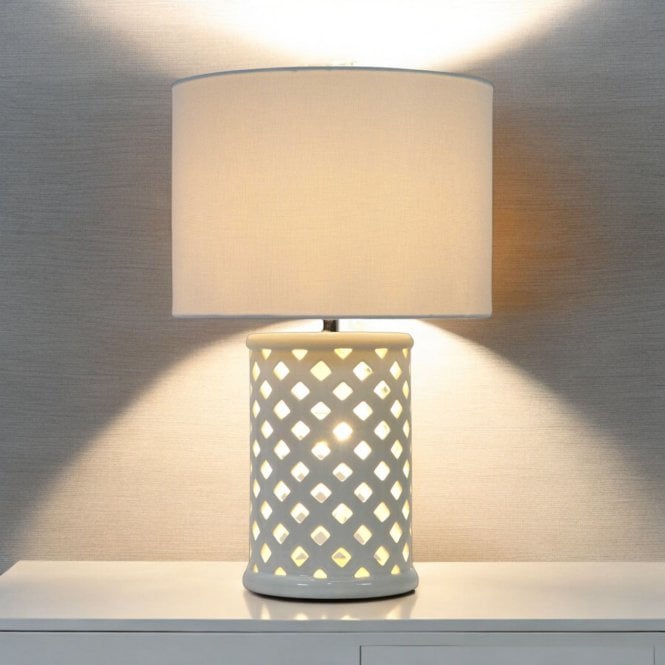 Magnalux Samon Ceramic Table Lamp C/W Shade