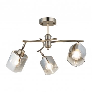 Taylor Antique Brass Semi Flush