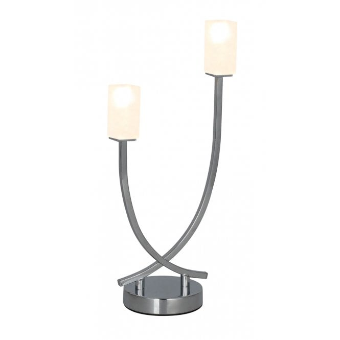 Magnalux Topaz 2 Light Polished Chrome Table Lamp