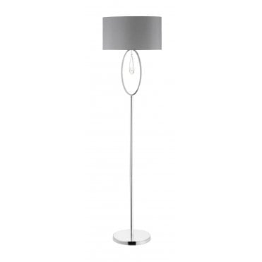 Markle Chrome and Crystal Floor Lamp