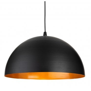 Moon Large Matt Black Single Pendant
